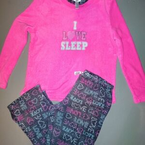 Vibrant Pink and Gray Pajama Set